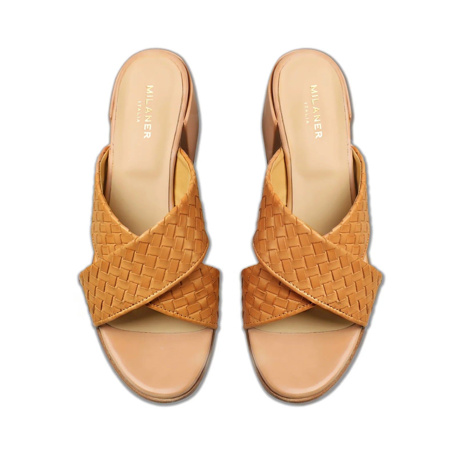 The Christina Woven Leather Sandal with Heel - MILANER display picture 1