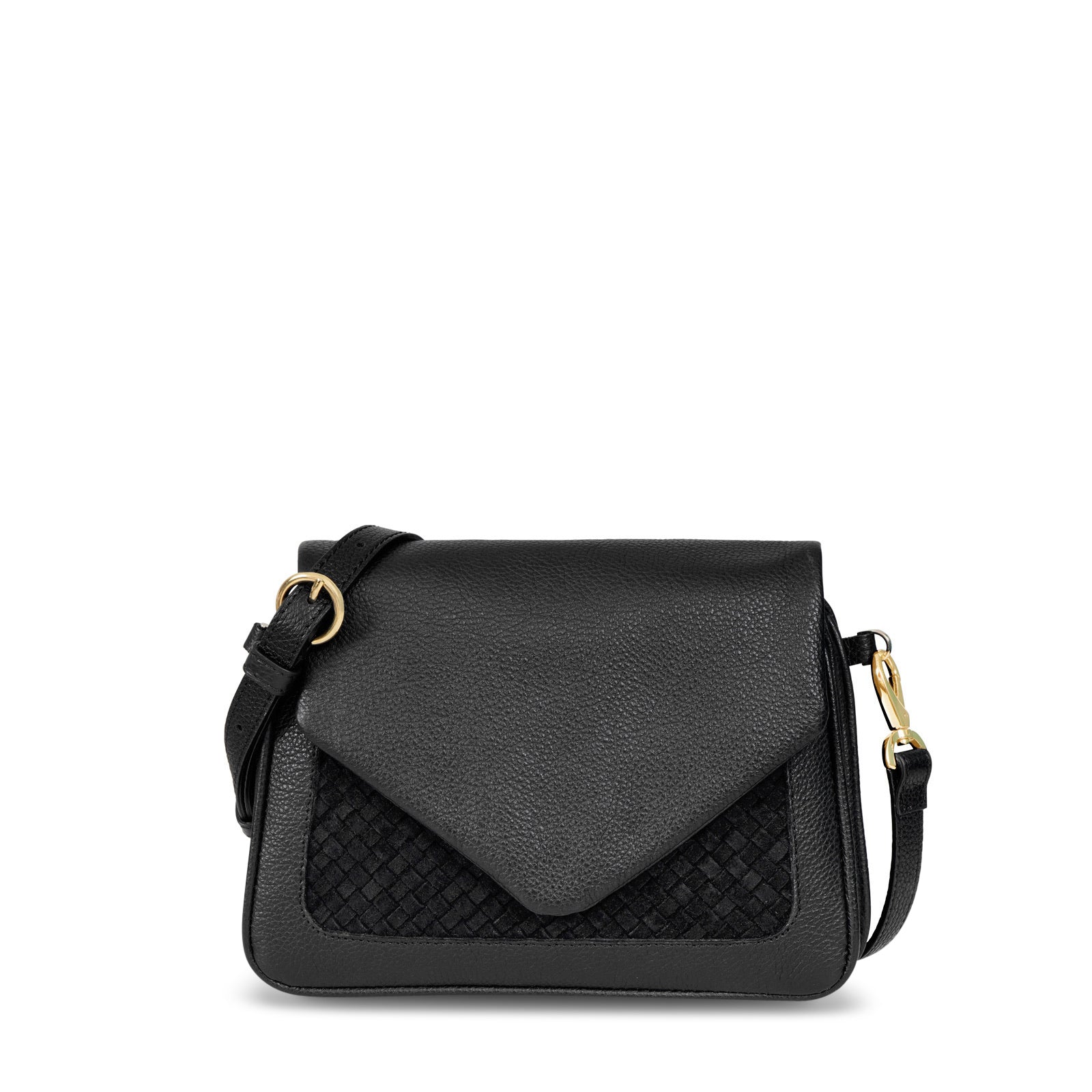 Large Black Leather Bag With Zip and Removable Cross Body 