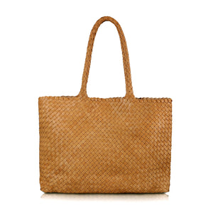 The Classic Elena Woven Handbag - Premium Leather