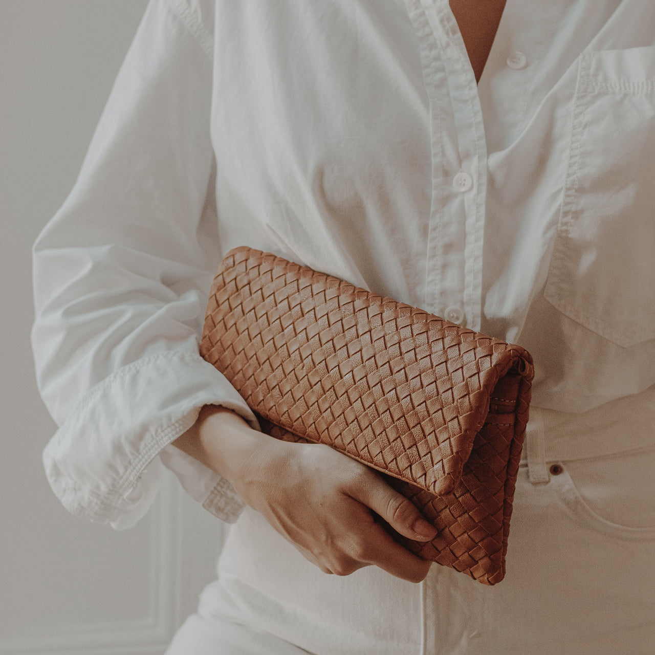 Weave clutch bag Clearance