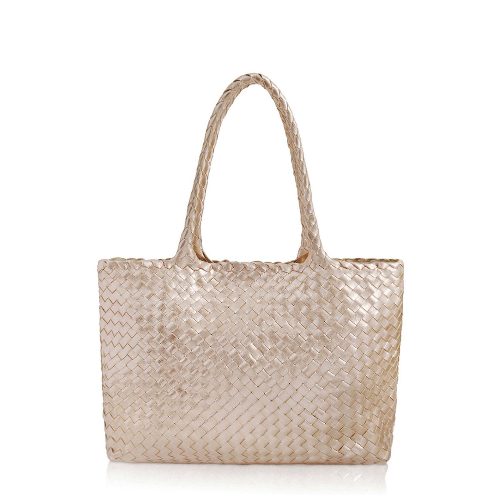 The Mini Elena Woven Leather Tote Made in Italy MILANER