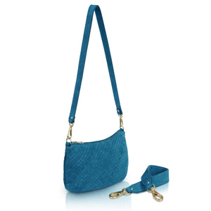 blaugrünes Wildleder