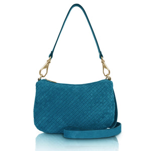 blaugrünes Wildleder