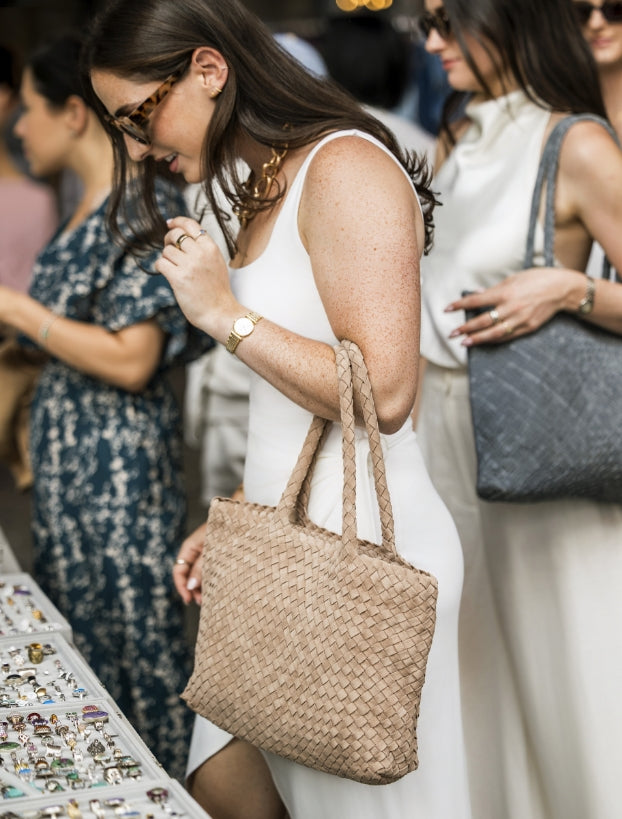 The Mini Elena Woven Handbag