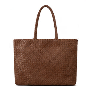 The Travel Elena Woven Handbag - Premium Leather