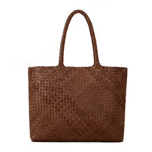 The Classic Elena Woven Handbag - Premium Leather