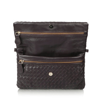 The Julia Woven Leather Clutch Bag