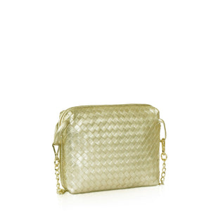 The Paula Woven Crossbody Bag - Suede Leather