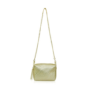 The Paula Woven Crossbody Bag - Suede Leather
