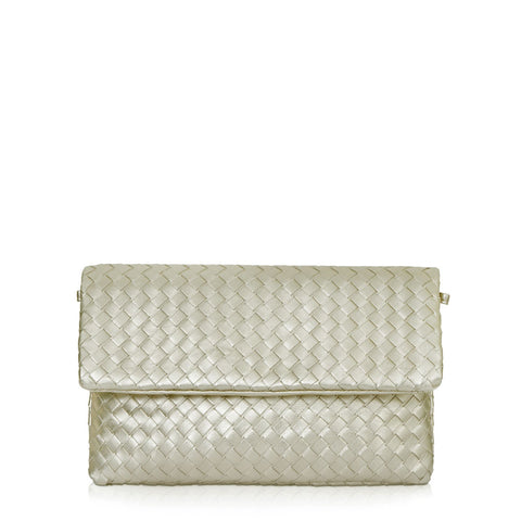 The Julia Woven Fold Over Clutch