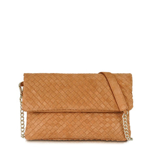 The Julia Woven Fold Over Clutch