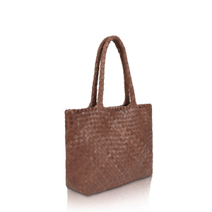 The Mini Elena Woven Handbag - Premium-Leder