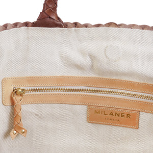 The Mini Elena Woven Handbag - Premium-Leder
