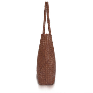 The Travel Elena Woven Handbag - Premium-Leder
