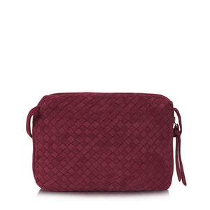 burgundy-Wildleder
