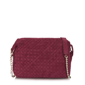 burgundy-Wildleder