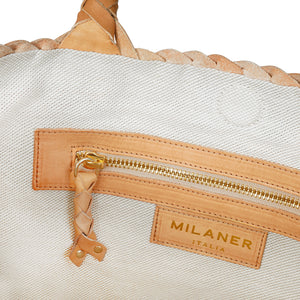 The Mini Elena Woven Handbag - Cuir de première qualité
