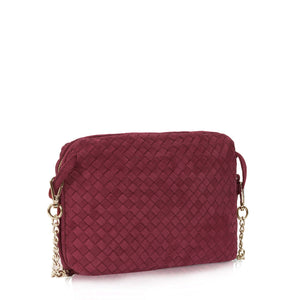 burgundy-Wildleder