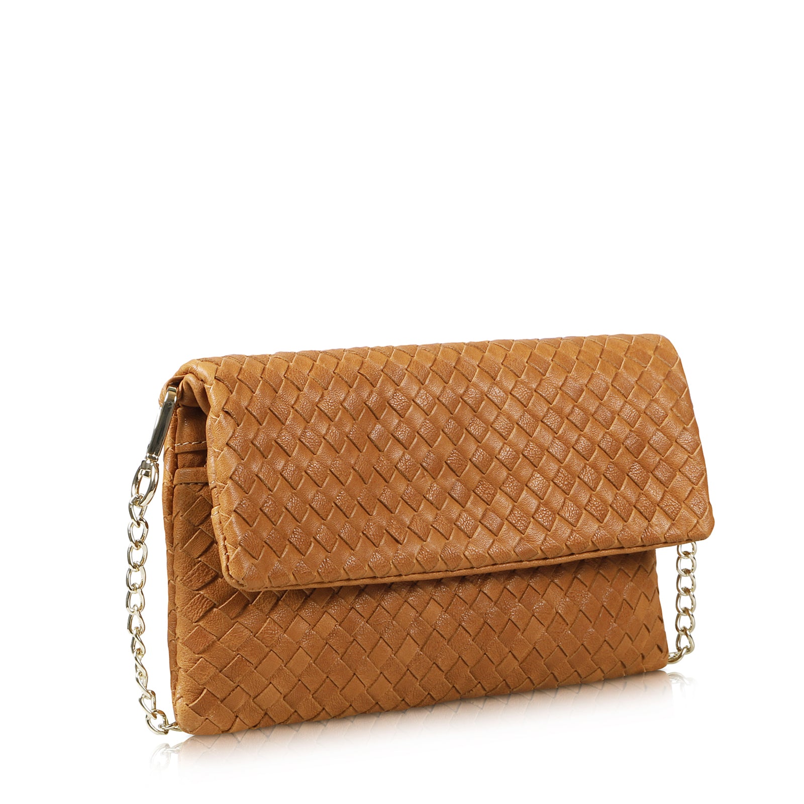foldover clutch with tabs - woven twilight