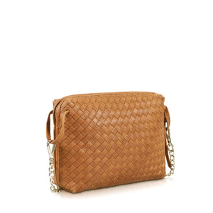 Sway Leather Woven Crossbody Bag