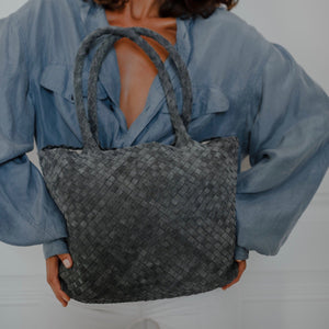 Blue-Wildleder