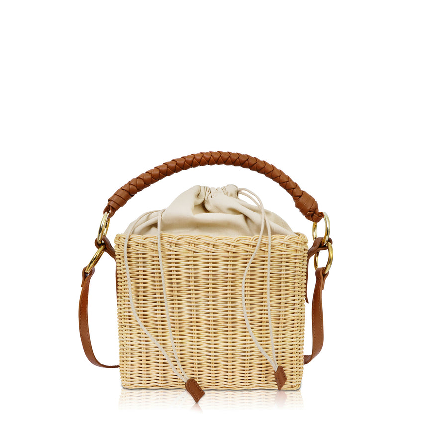 Amazon.com: NOLITOY Rattan Basket with Handle, Wicker Woven Baske Tote Hand- woven Flower Holder Purse Handbag for Girl Wedding Summer Decor : Home &  Kitchen