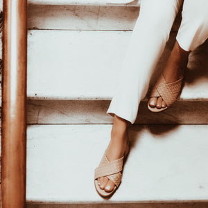 The Christina Woven Heeled Sandal