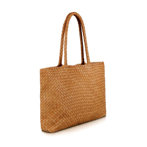 The Classic Elena Woven Handbag - Premium Leather