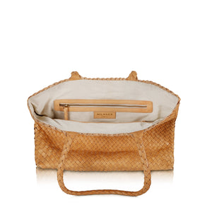 The Classic Elena Woven Handbag - Premium Leather