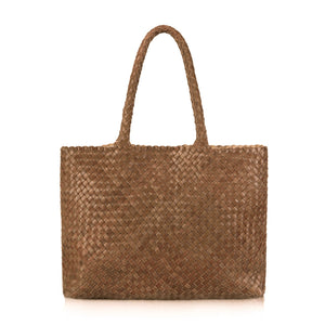 The Classic Elena Woven Handbag - Premium Leather