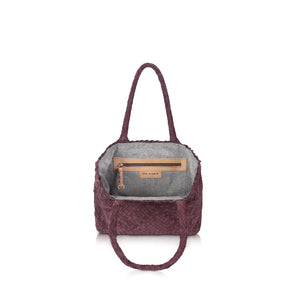 Burgundy-Wildleder