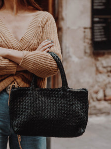 The Mini Elena Woven Handbag - Premium-Leder
