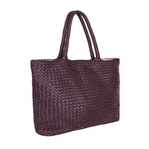 The Travel Elena Woven Handbag - Premium-Leder