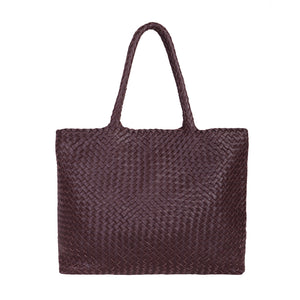 The Mini Elena Woven Handbag - Metallic