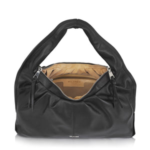 BLACK Large Hobo Bag Soft Leather Hobo Bag Soft Lambskin -  Israel