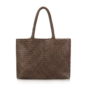 The Classic Elena Woven Handbag - Premium-Leder