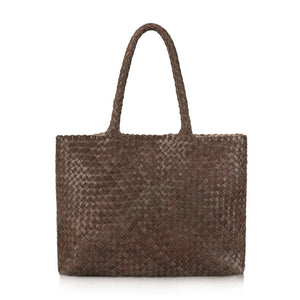 The Classic Elena Woven Handbag - Premium Leather
