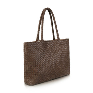 The Classic Elena Woven Handbag - Premium Leather
