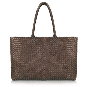 The Travel Elena Woven Handbag - Premium-Leder