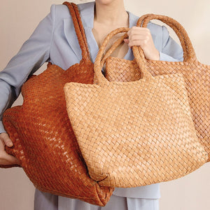Elena Handbags Straw Woven Bucket Bag